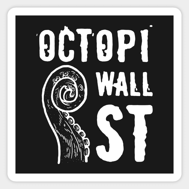 Octopi Wall Street Sticker by dumbshirts